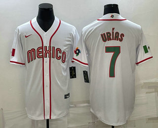 Men's Mexico Baseball #7 Julio Urias 2023 White Blue World Baseball Classic Stitched Jerseys,We sell and wholesale Men's Mexico Baseball #7 Julio Urias 2023 White Blue World Baseball Classic Stitched Jerseys on line form chian!